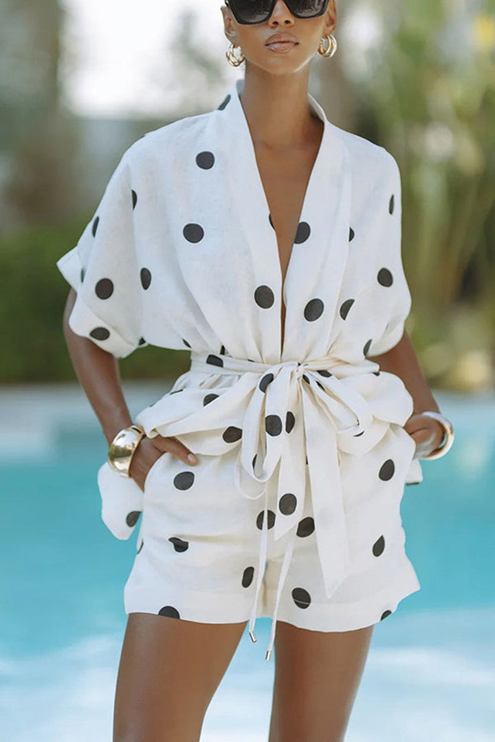 Amira | Polka Dot Kimono Set