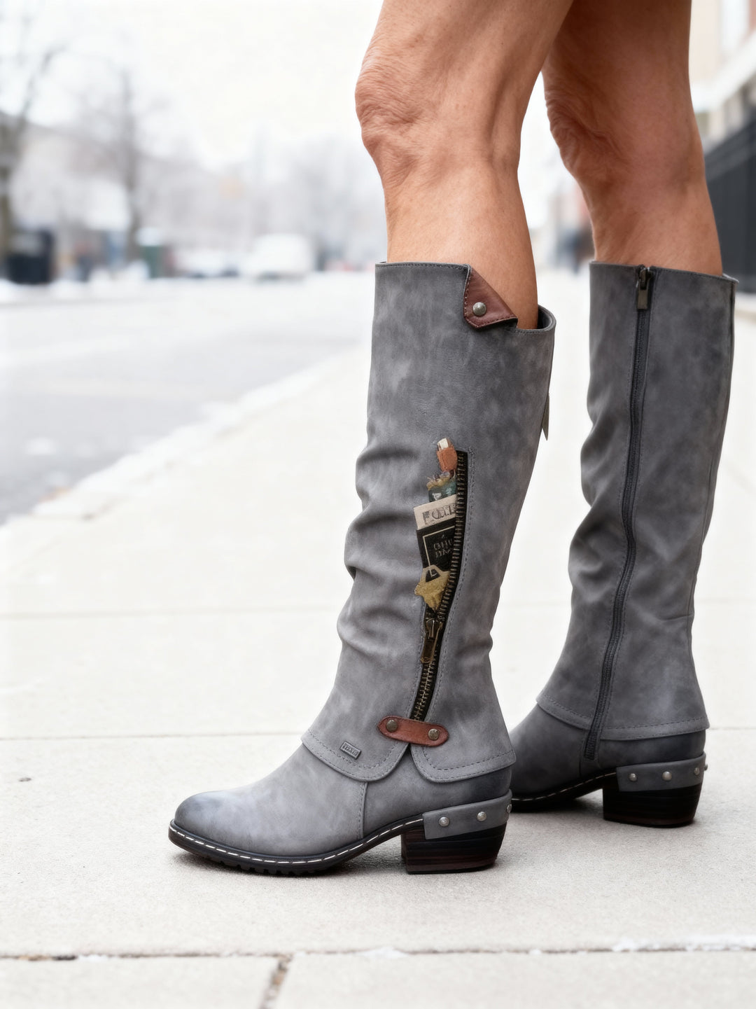 DEBORAH vegan leather pocket boots