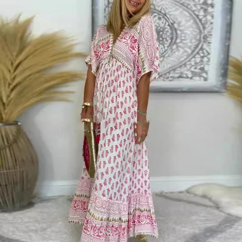Bonita | Boho Print Maxi Dress