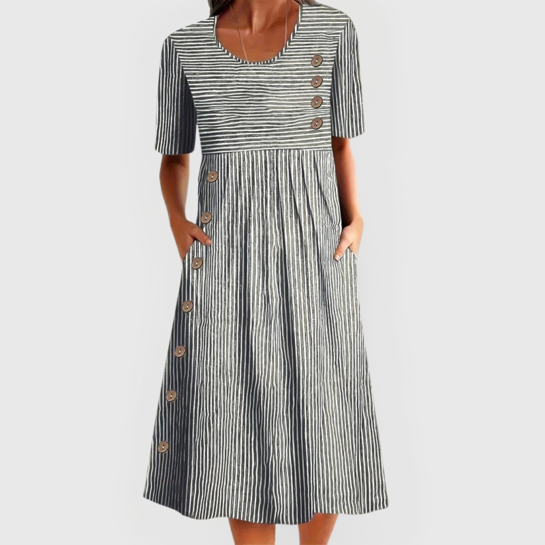 Wanda | Striped Midi Dress