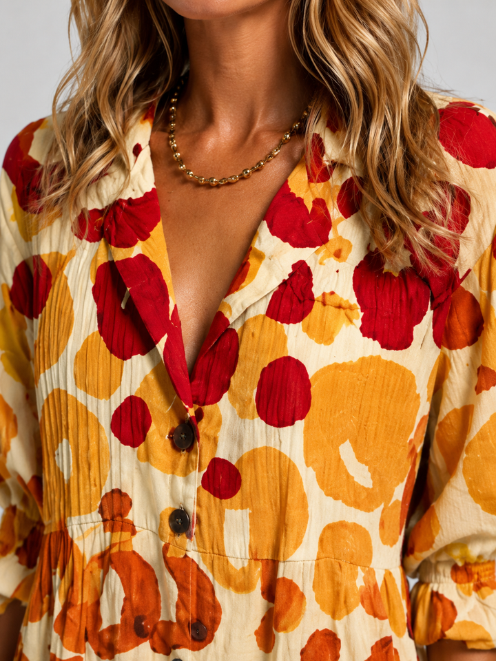 Elodie | Printed Shirt Dress