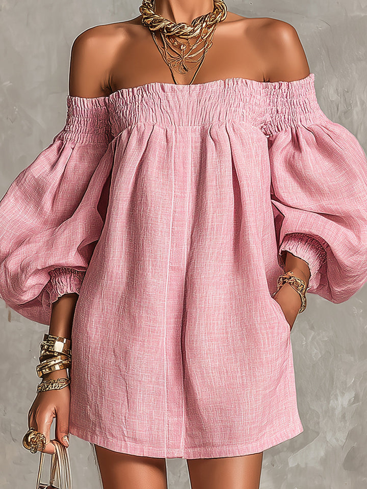 Adelaide | Off-Shoulder Puff-Sleeve Mini Dress
