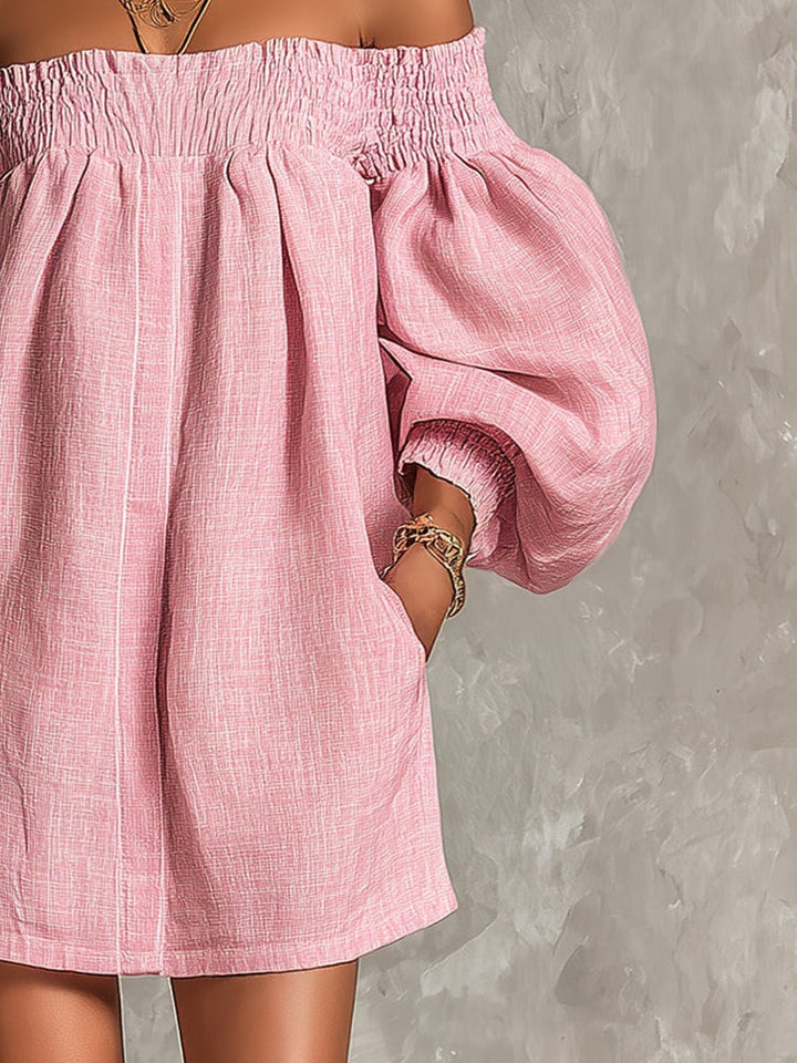 Adelaide | Off-Shoulder Puff-Sleeve Mini Dress