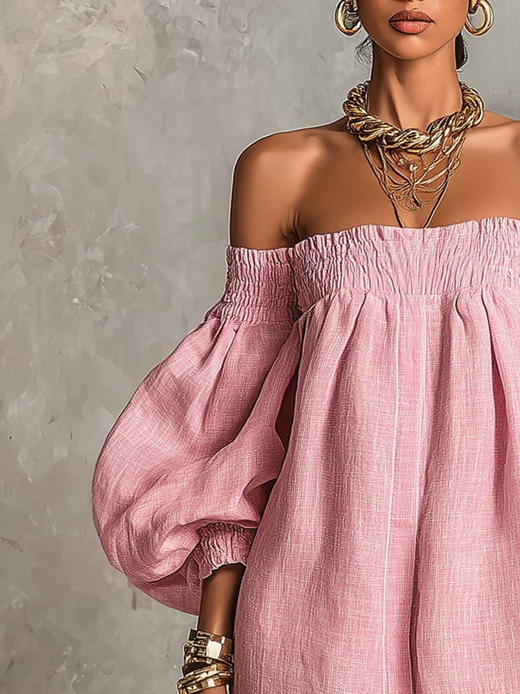 Adelaide | Off-Shoulder Puff-Sleeve Mini Dress