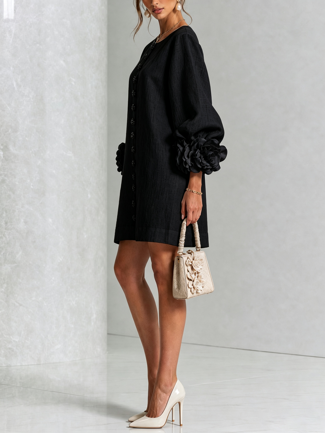 Janet | Floral Button-Down Mini Dress