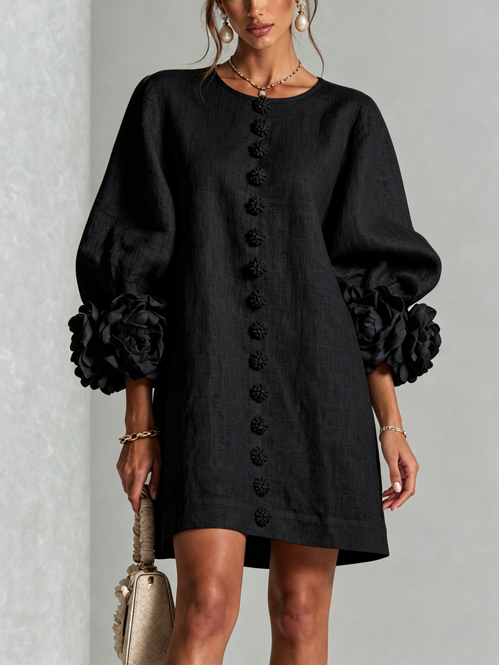 Janet | Floral Button-Down Mini Dress