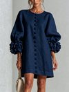 Mabelle | Rosette-Cuff Mini Dress