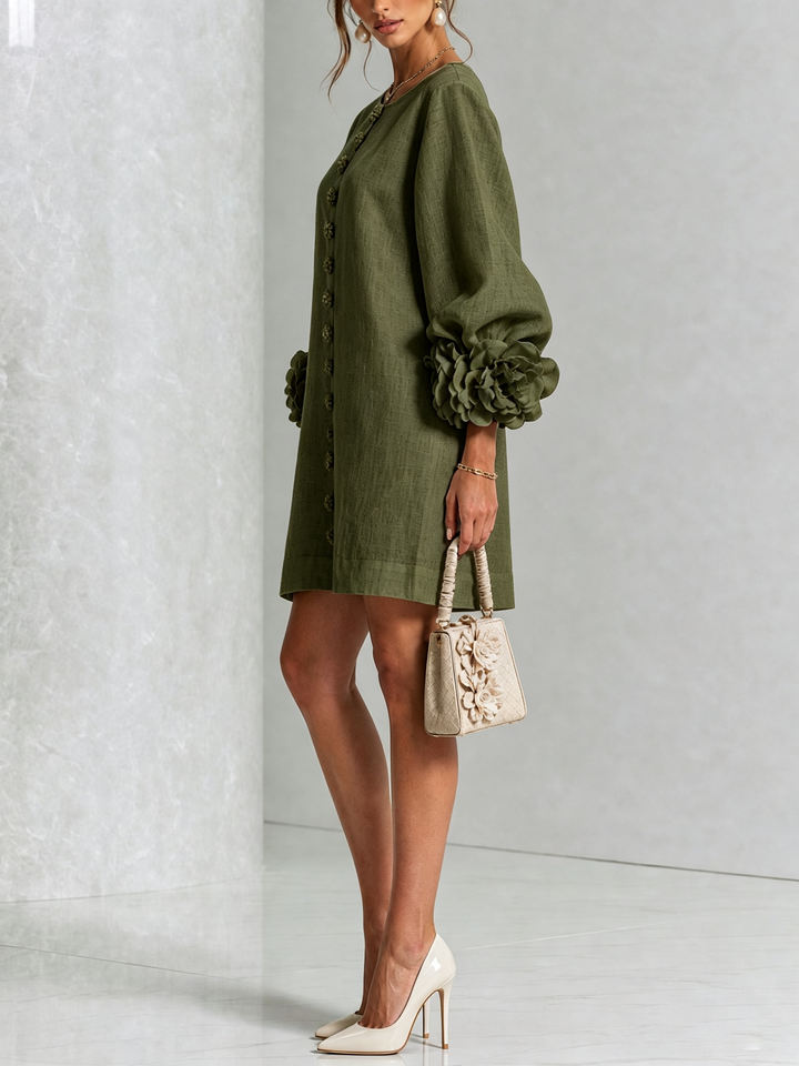 Janet | Floral Button-Down Mini Dress