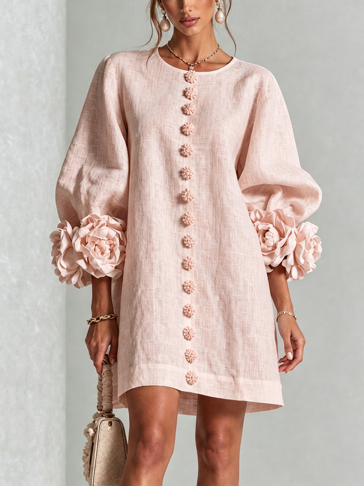 Janet | Floral Button-Down Mini Dress