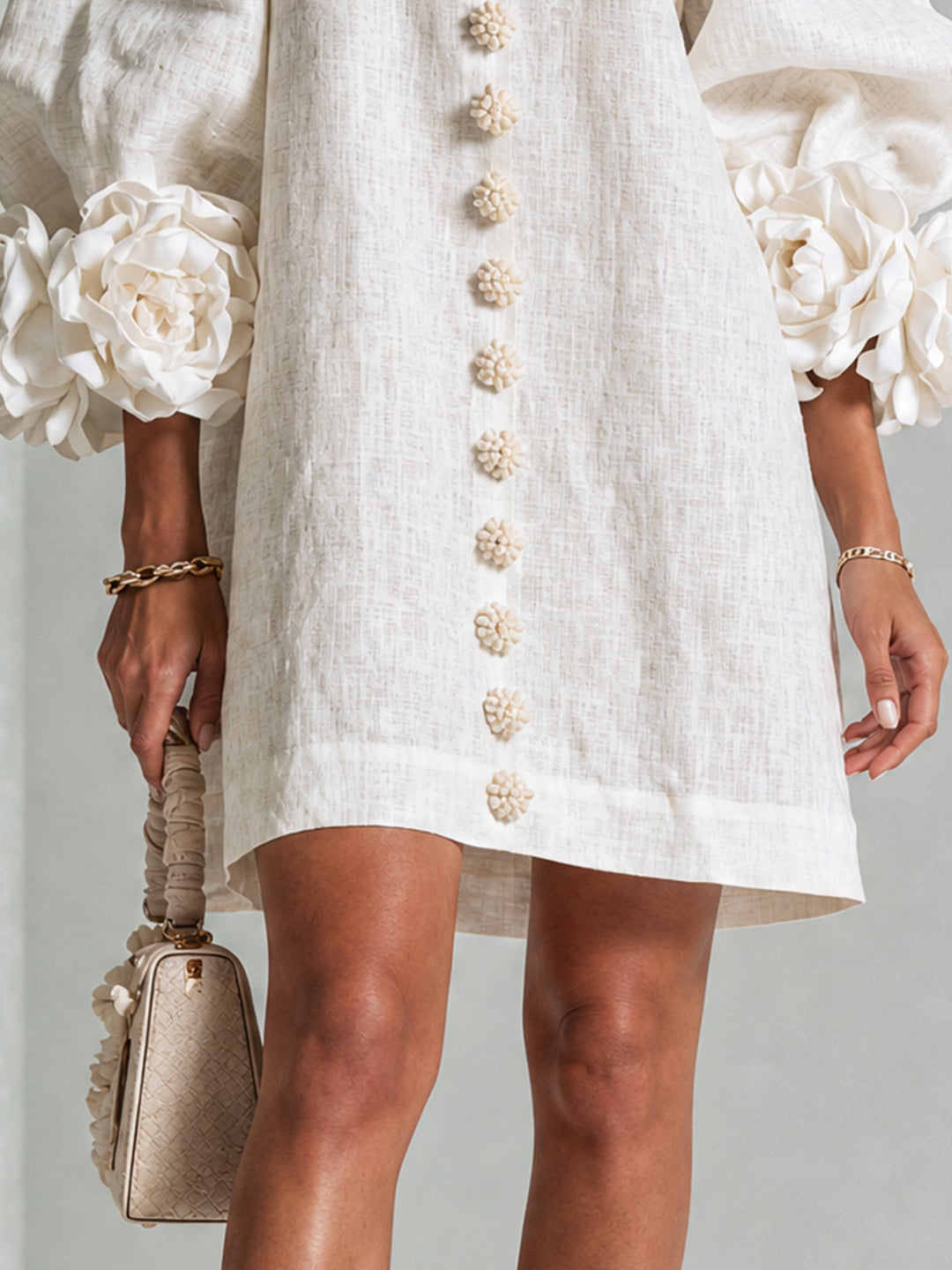 Janet | Floral Button-Down Mini Dress