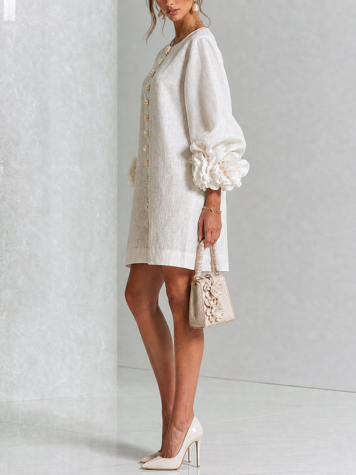 Janet | Floral Button-Down Mini Dress
