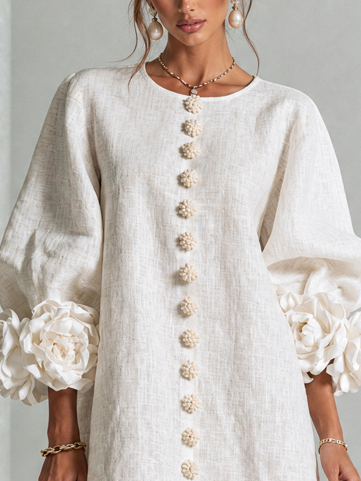 Janet | Floral Button-Down Mini Dress