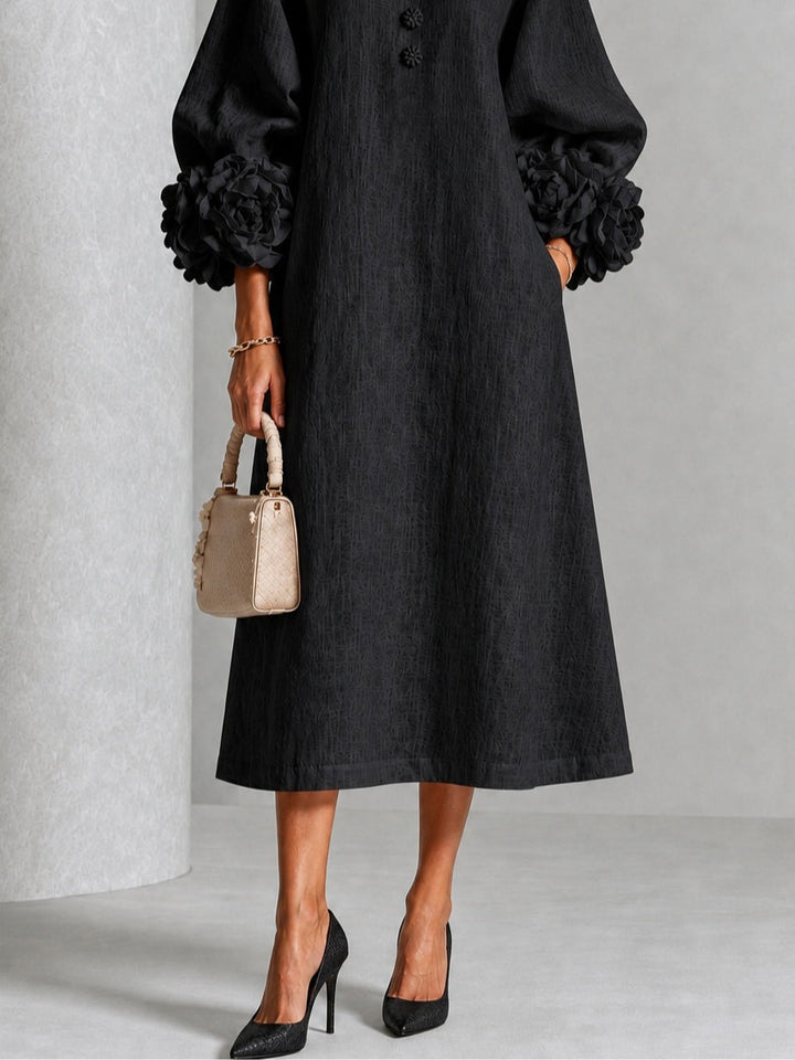 Ursuline | Floral-Cuff Midi Dress
