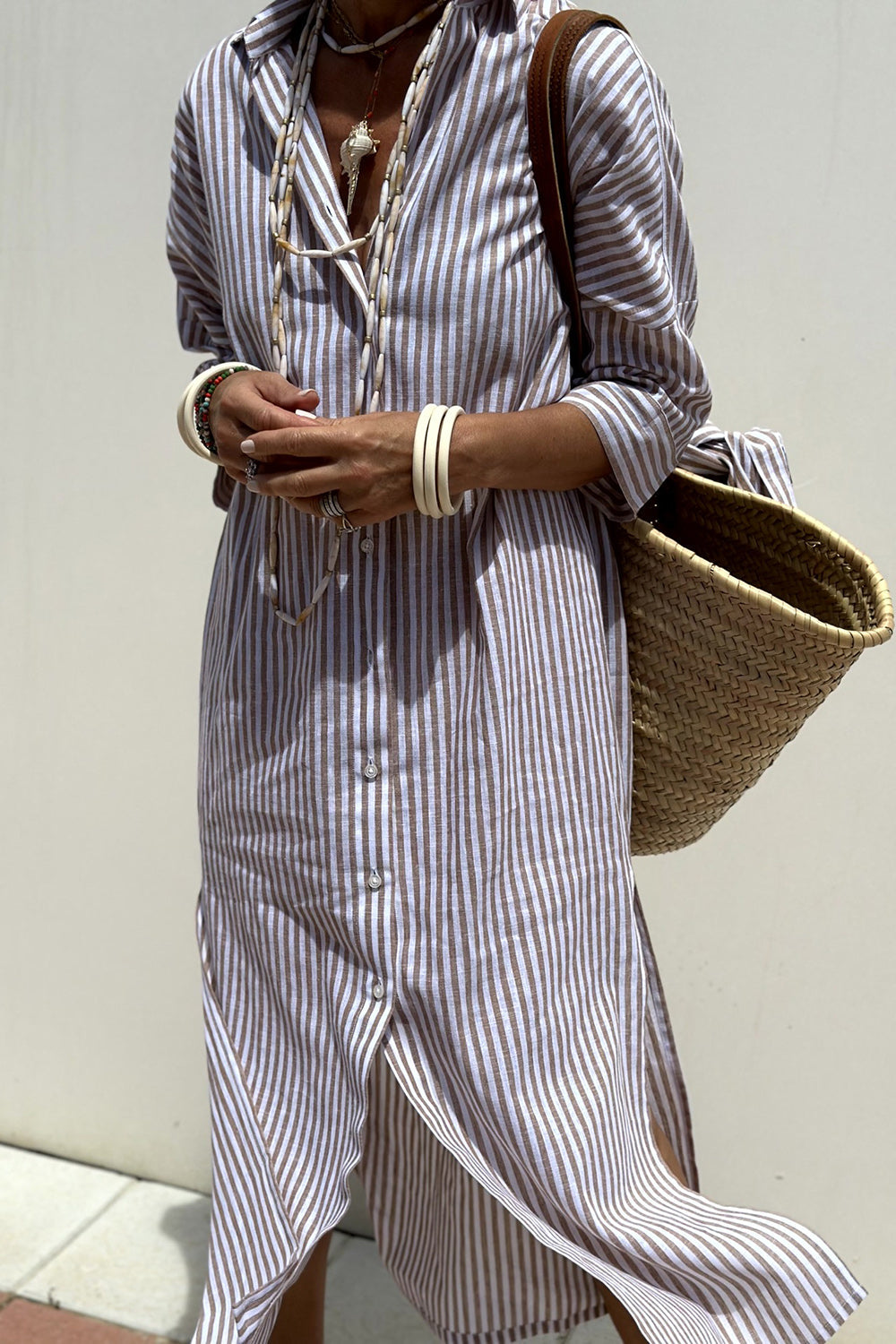 Glenys | Timeless Striped Shirt Dress with Elegant Comfort