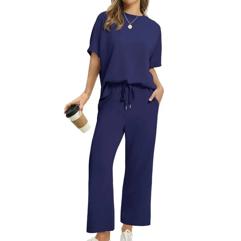 VANESSA | Relaxed Ribbed Top & Trouser Set