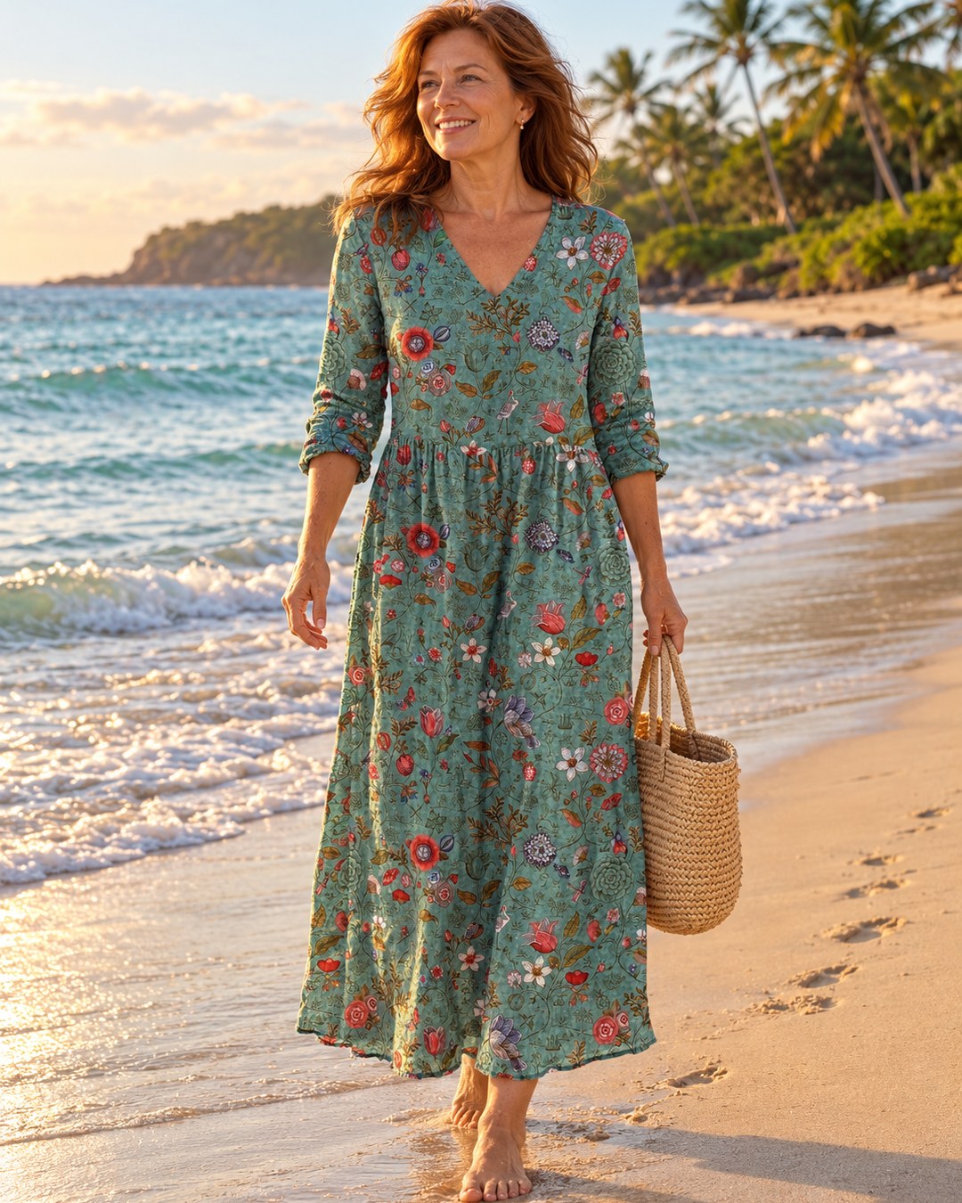 Celine dress on the beach