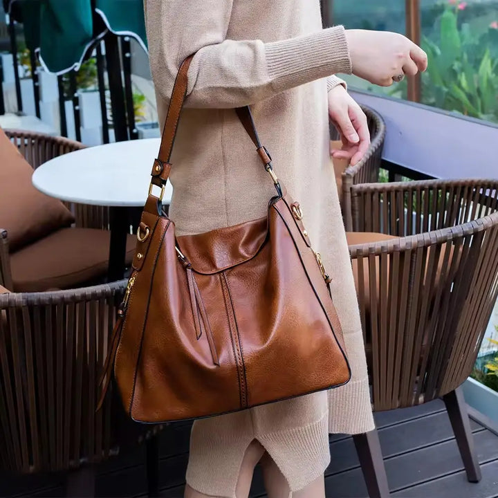 Coco Luxury Leather Hobo Anti-Theft Handbag