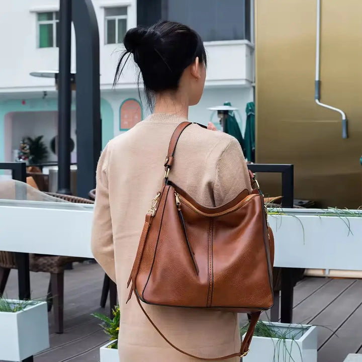 Coco Luxury Leather Hobo Anti-Theft Handbag