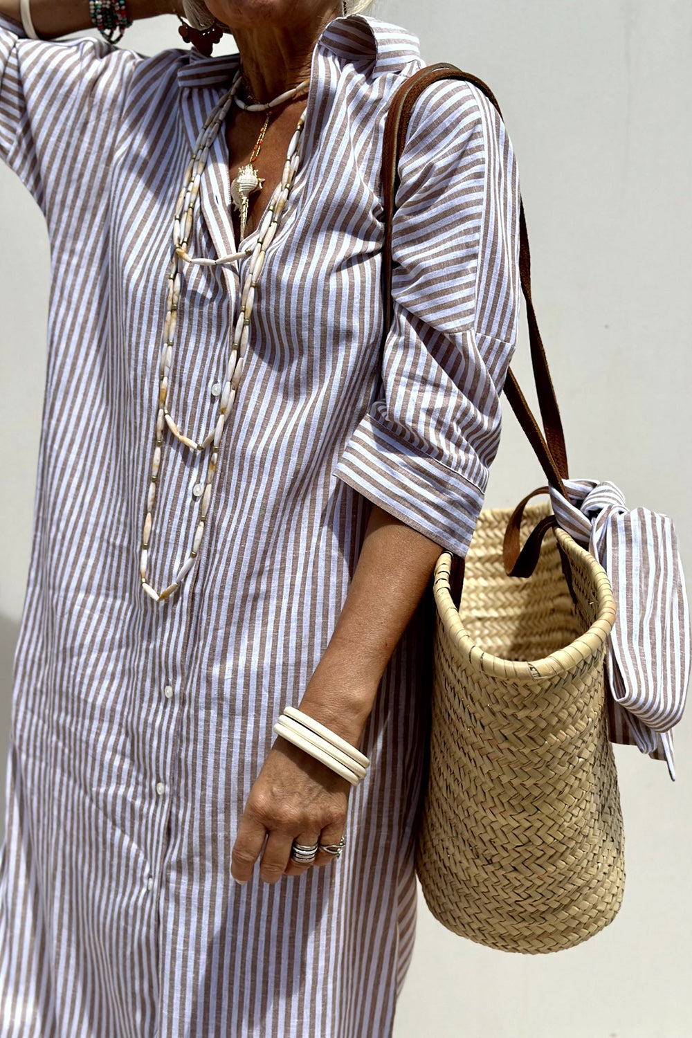 Glenys | Timeless Striped Shirt Dress with Elegant Comfort
