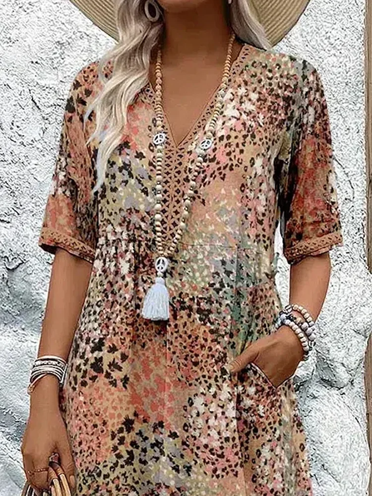 Anouk | Vibrant Pattern Midi Dress