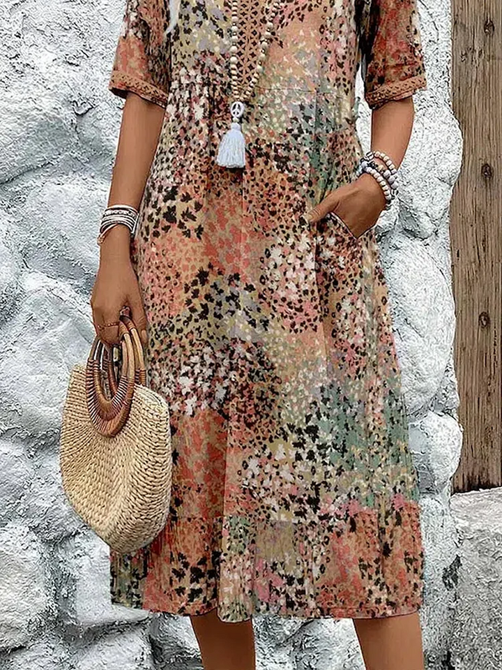 Anouk | Vibrant Pattern Midi Dress