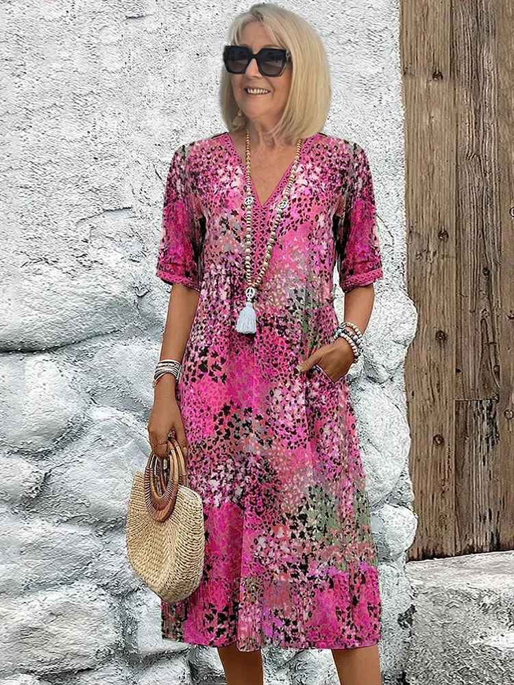 Anouk | Vibrant Pattern Midi Dress
