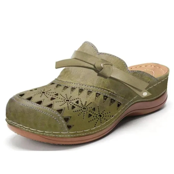 KATHLEEN | Orthopaedic Perforated Strap Mule Clogs