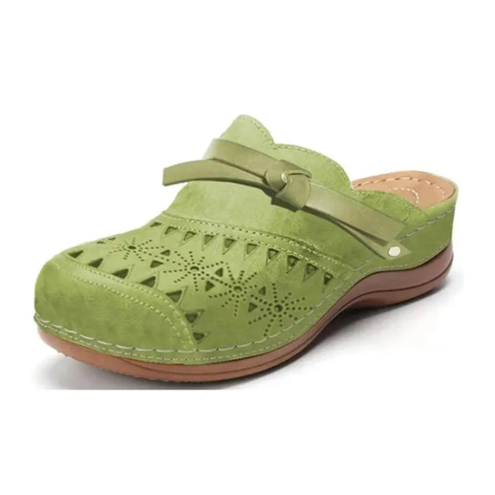 KATHLEEN | Orthopaedic Perforated Strap Mule Clogs