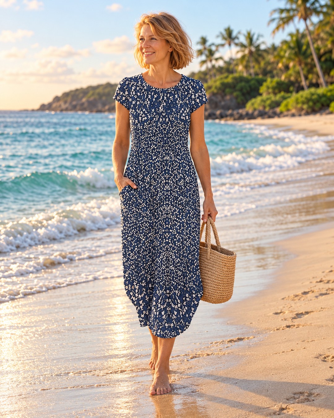Emilia dress on the beach