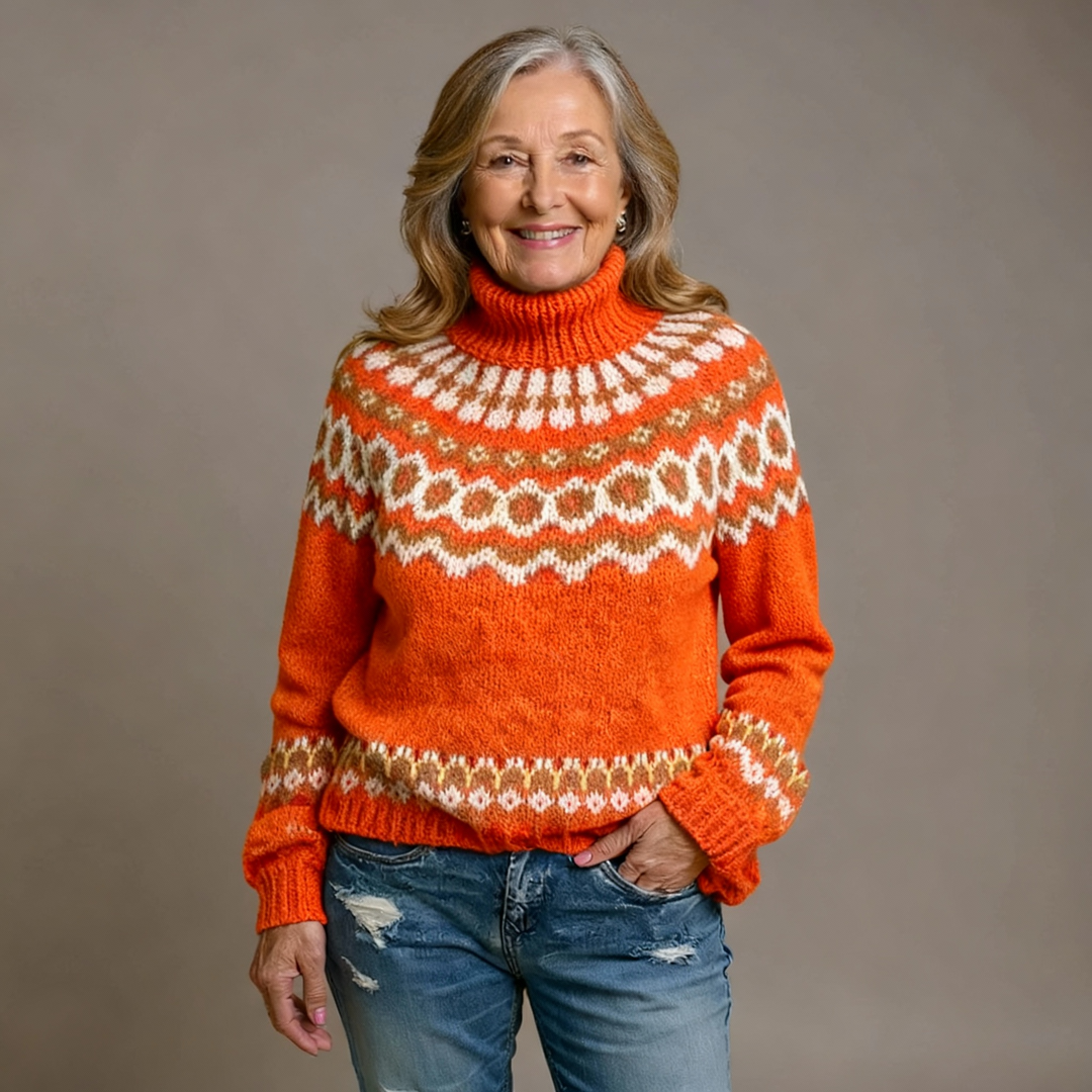 MARA knit turtleneck blue