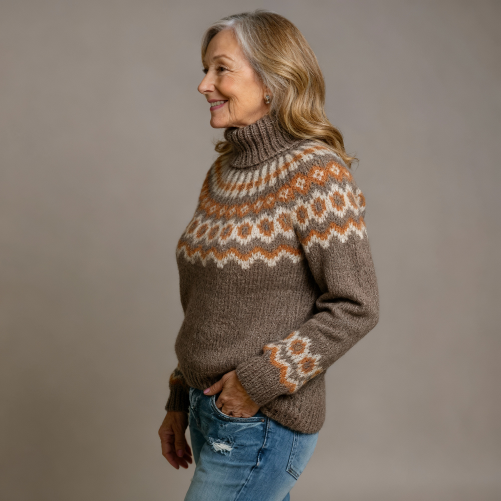 MARA knit turtleneck orange