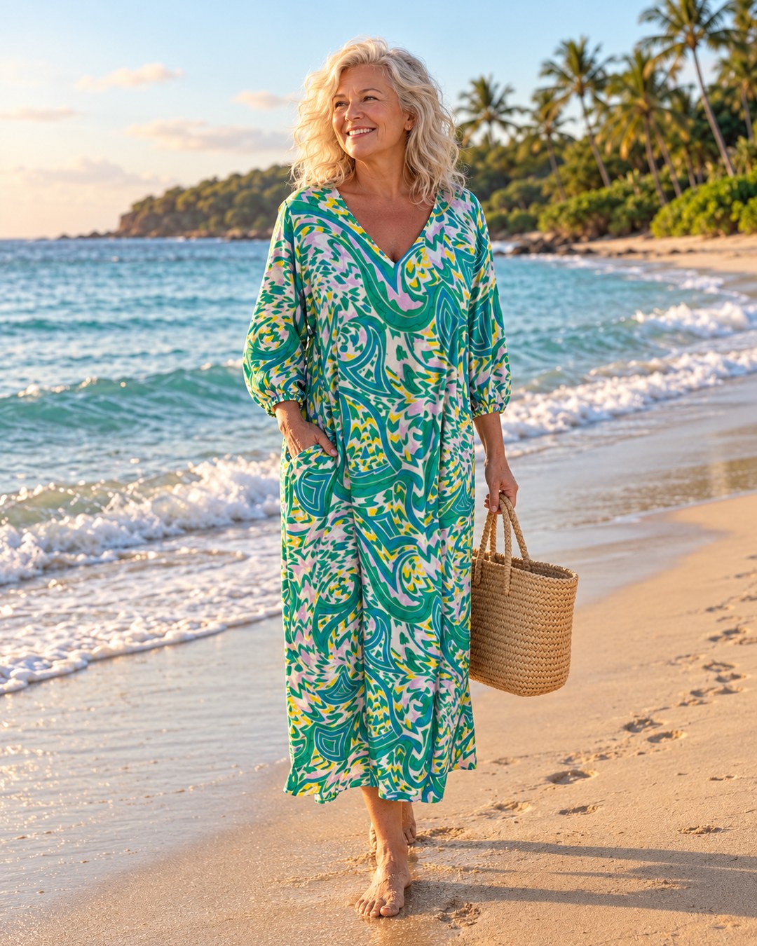 Hailey dress on the beach