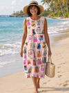 Kitty | Cat Print Midi Dress
