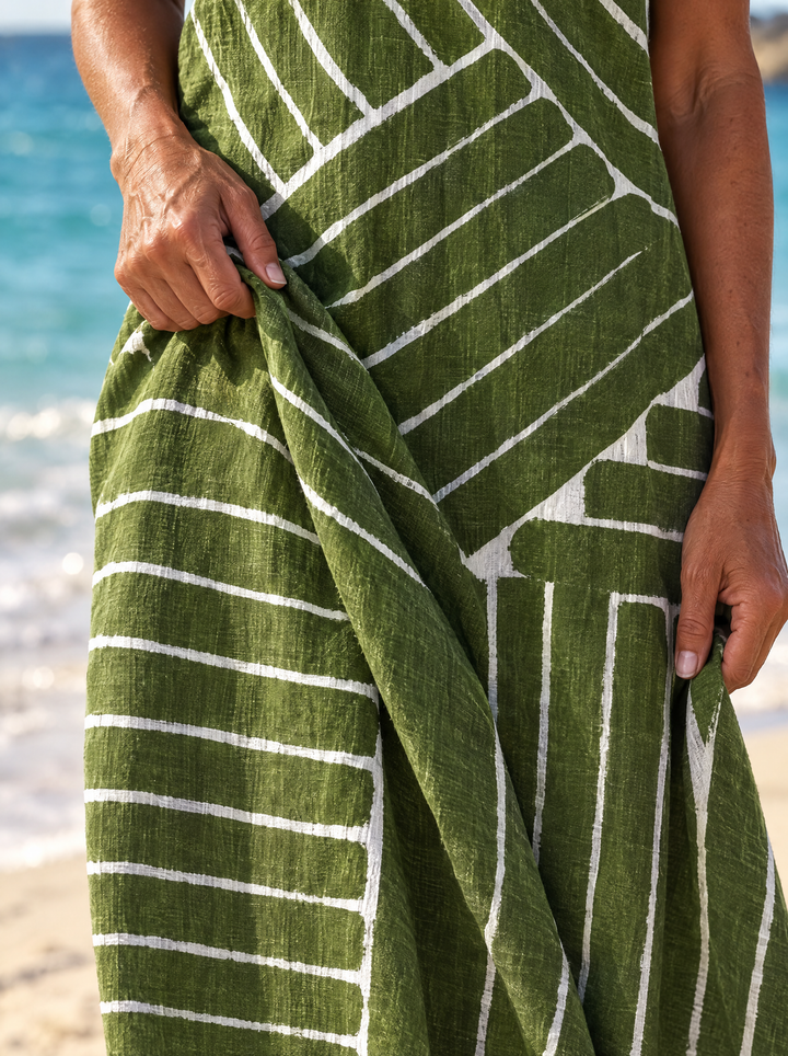 Fern Green Line Midi Dress
