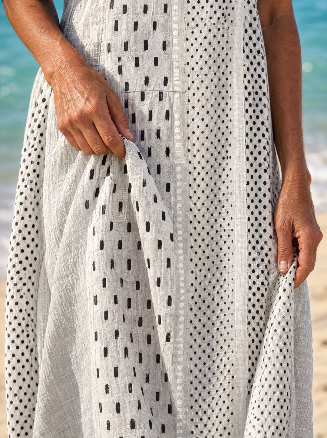 Dottie Monochrome Dot Midi Dress