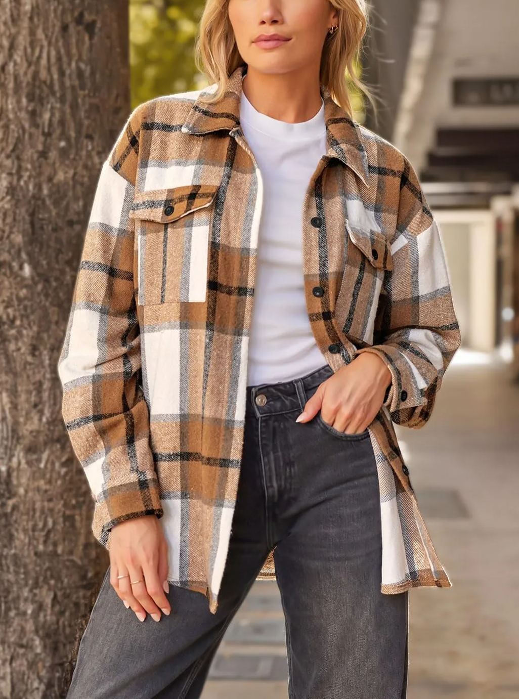 Leticia | cosy Plaid Shacket
