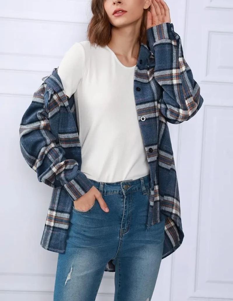 Leticia | cosy Plaid Shacket