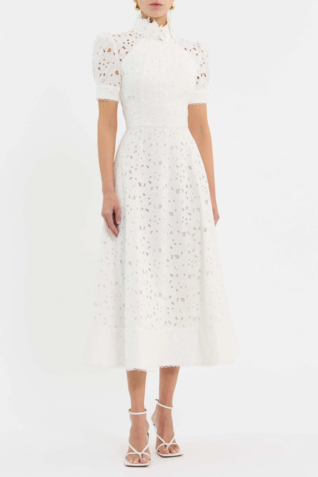 Verena | Broderie Midi Dress