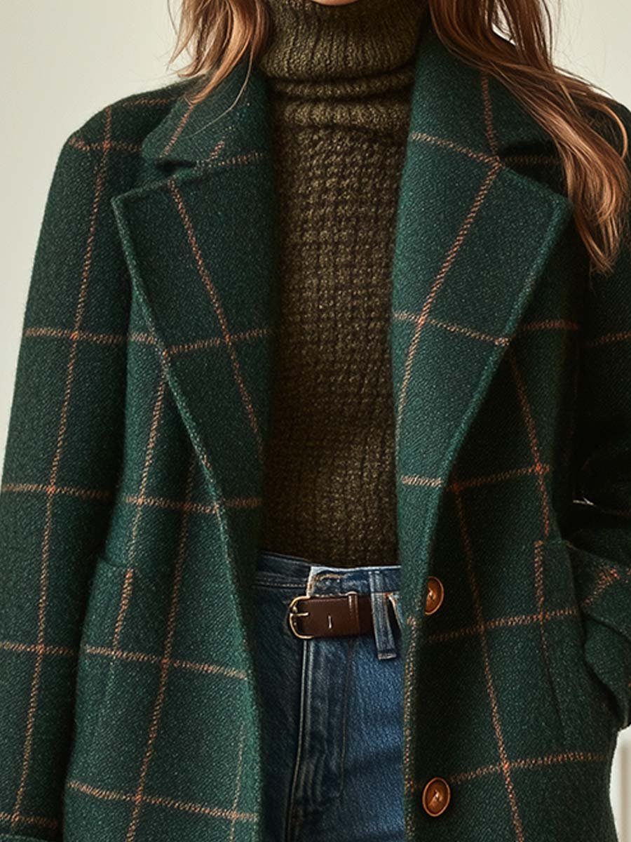 MARGUERITA | Checked Winter Coat