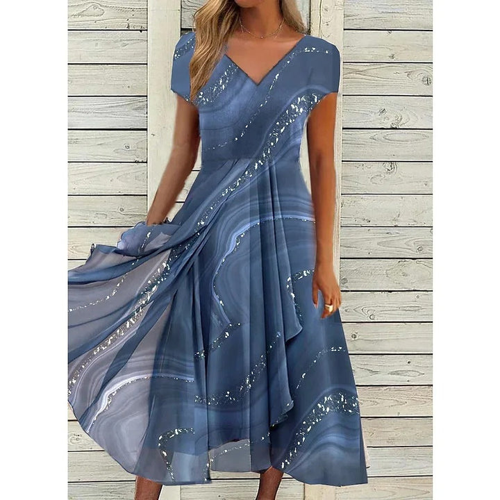 Jocelyn | Elegant V-Neck Midi Dress
