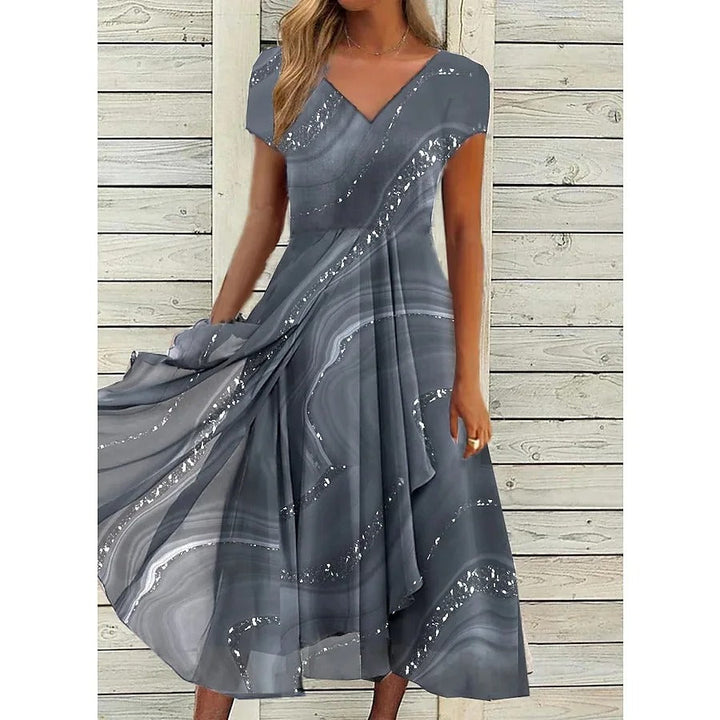 Jocelyn | Elegant V-Neck Midi Dress