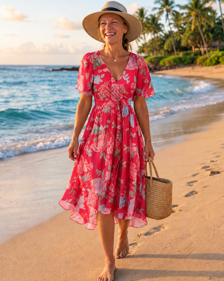 Matilda Summer Dress - Red
