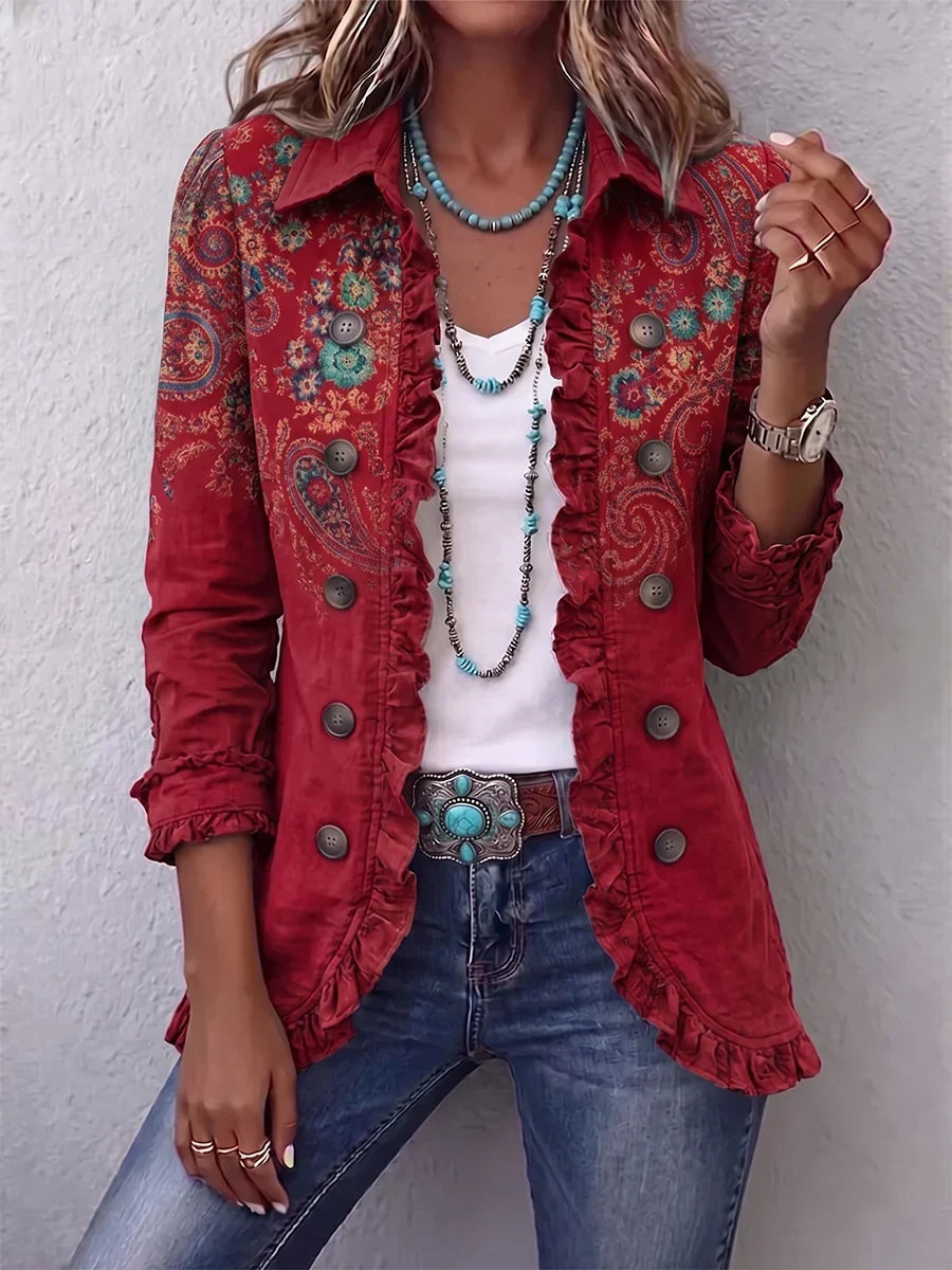 FAYRENE paisley ruffle jacket