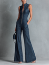 Denise | Wide Leg Denim Jumpsuit