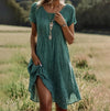 Romy | V-Neck Short Sleeve Midi Dress