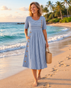 Wanda | Striped Midi Dress