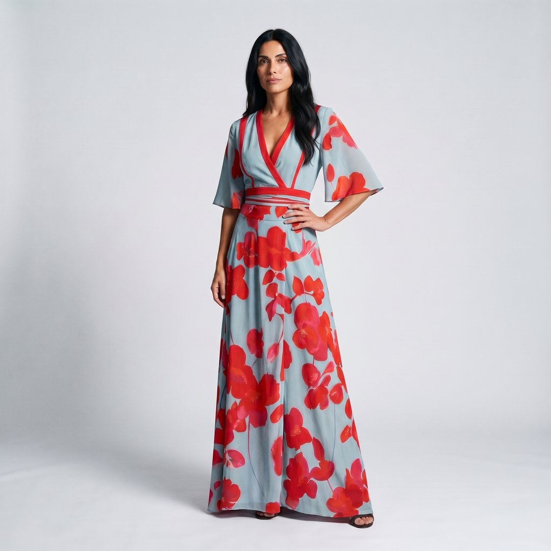 Florence | Floral Wrap Maxi Dress