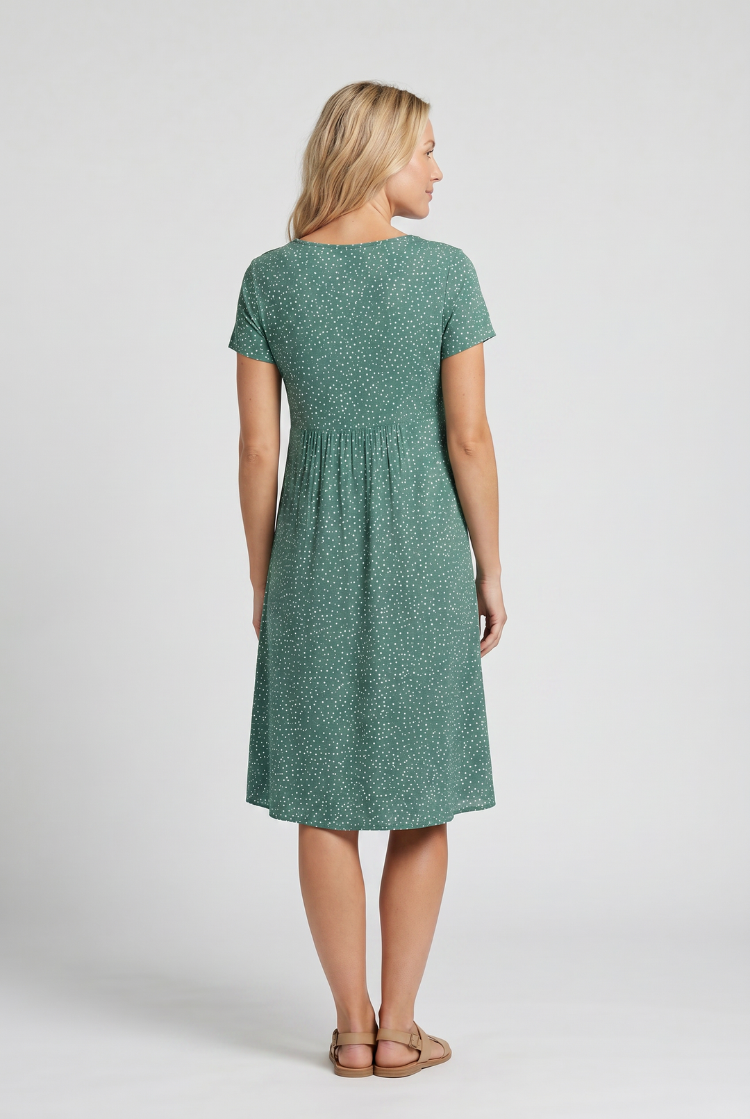 Romy | V-Neck Short Sleeve Midi Dress