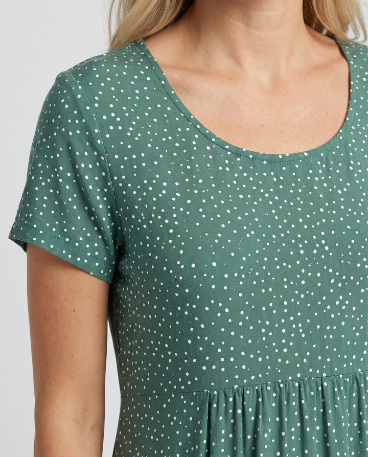 Romy | V-Neck Short Sleeve Midi Dress