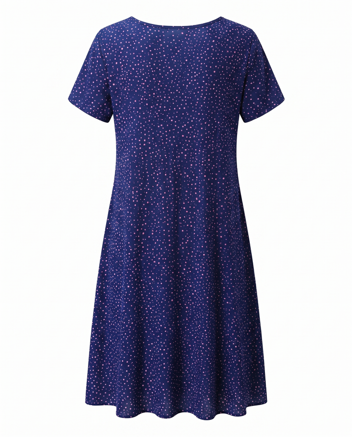 Romy | V-Neck Short Sleeve Midi Dress